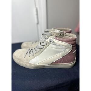 Shu Shop | Rooney High Top Sneakers | Pink Glitter | Size 10